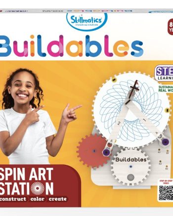 Skillmatics STEM Building Toy : Buildables Spin Art Station | Gifts for 8 Year Old and Up | Fun Learning & Educational Activities